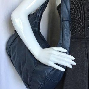 VINTAGE  HANDCRAFT  LEATHER MEXICAN HOBO BAG